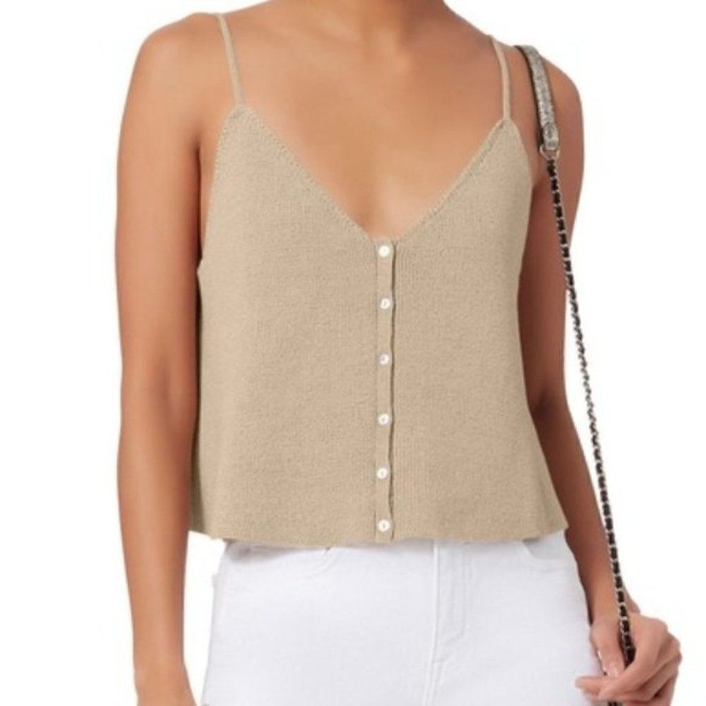 INTERMIX Felicity Button Front Cami Top - Picture 5 of 7